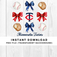 Minnesota Twins Trendy Coquette Bow Baseball PNG File