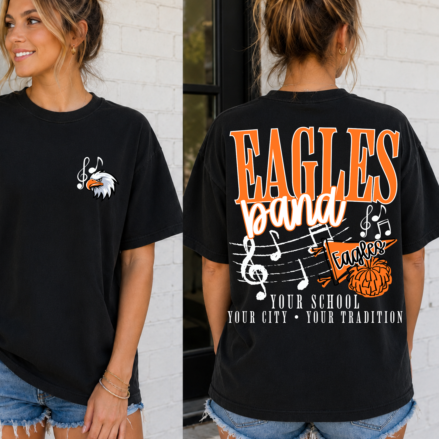 BAND School Spirit Mascot Editable Template | *blank mockup included