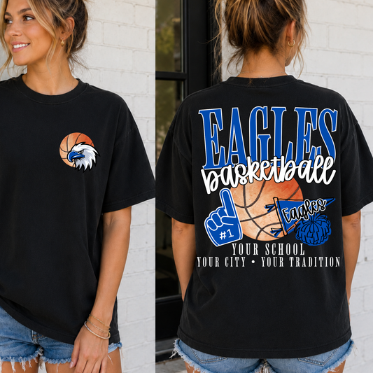 BASKETBALL School Spirit Mascot Editable Template | *blank mockup included