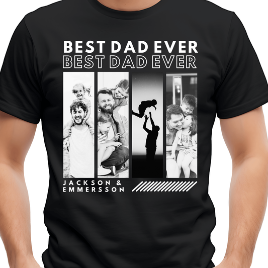 BEST DAD EVER 4 PHOTO EDITABLE TEMPLATE