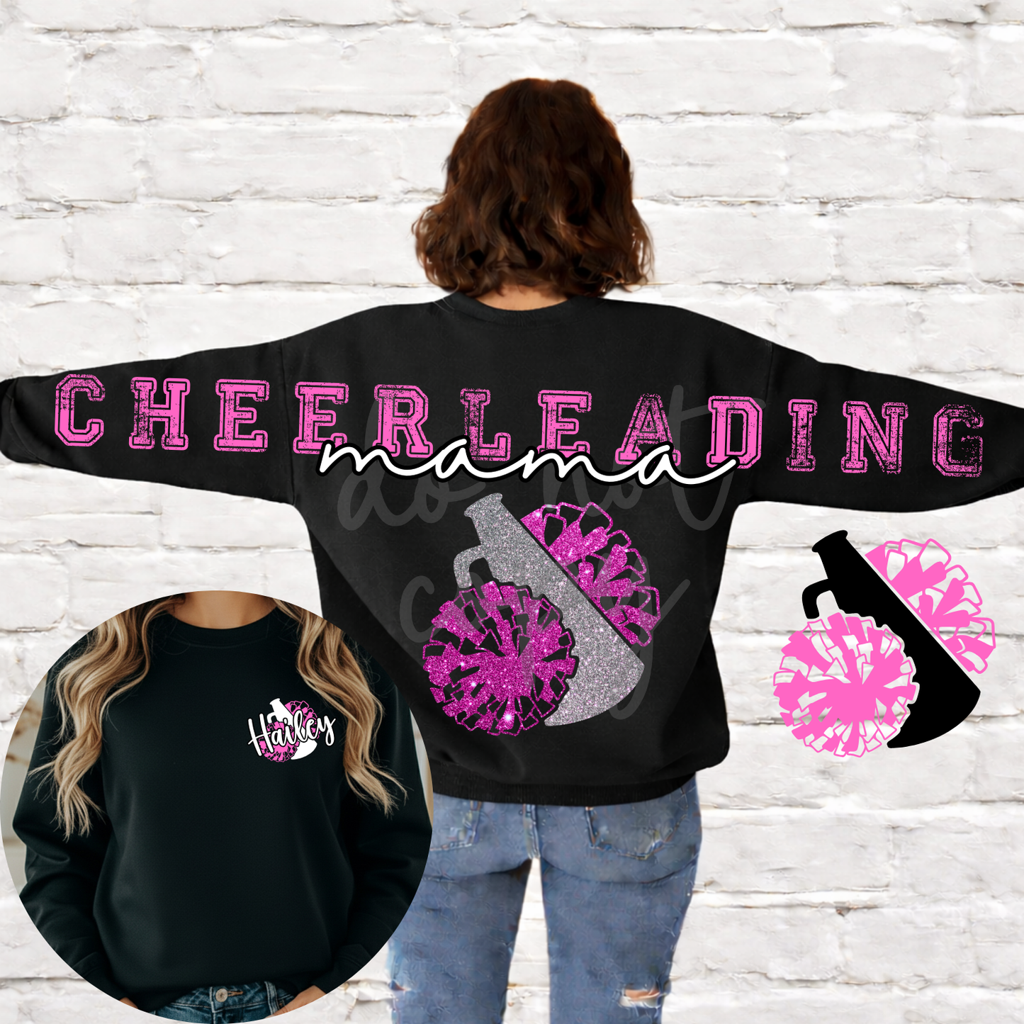 Cheerleading Mama Long Editable Template