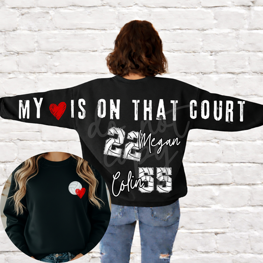 volleyball my heart is on that court editable canva template