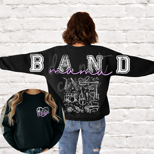 Band Mama Long Big Back Editable Canva Template