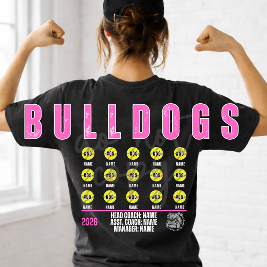 Softball Team Roster Editable Canva Template