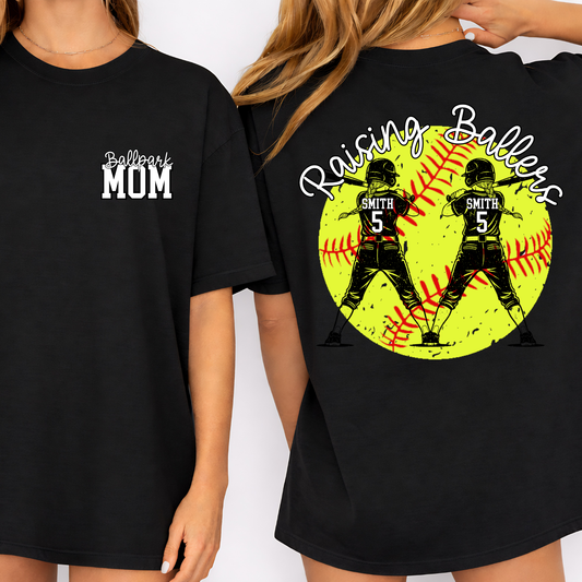 RAISING BALLERS SOFTBALL EDITABLE TEMPLATE