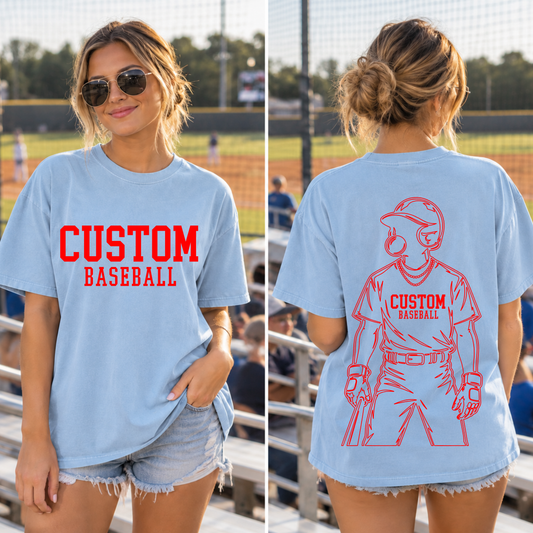 BUBBLE GUM BASEBALL SOFTBALL BATTER EDITABLE TEMPLATE | *blank mockups included
