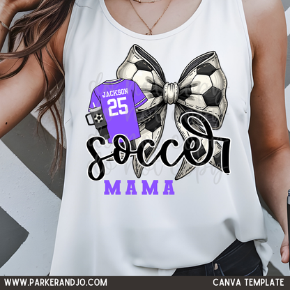 Soccer Bow Canva Template