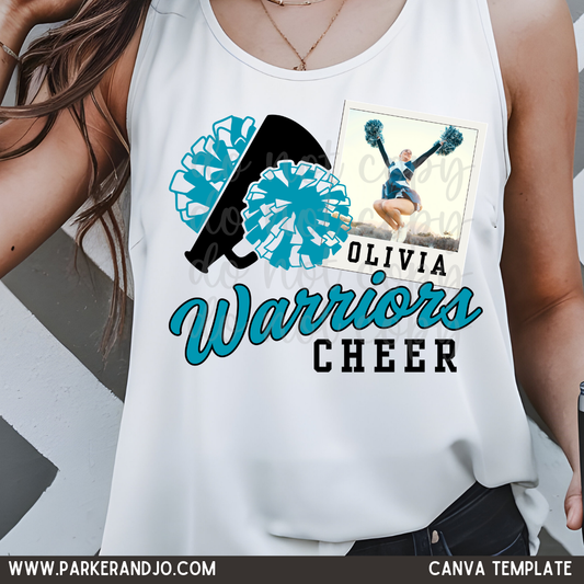 Custom Cheer Polaroid Canva Template