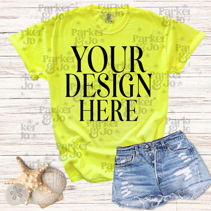 Neon Comfort Colors 1717 - Mockup Bundle of 8