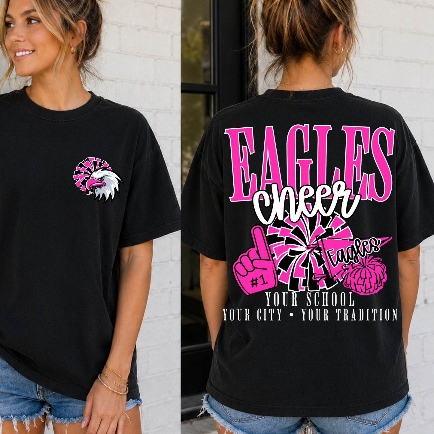 CHEER School Spirit Mascot Editable Template | *blank mockup included