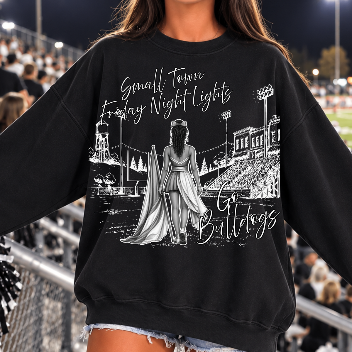 Color Guard Small Town Friday Night Lights Editable Template | *blank mockup included