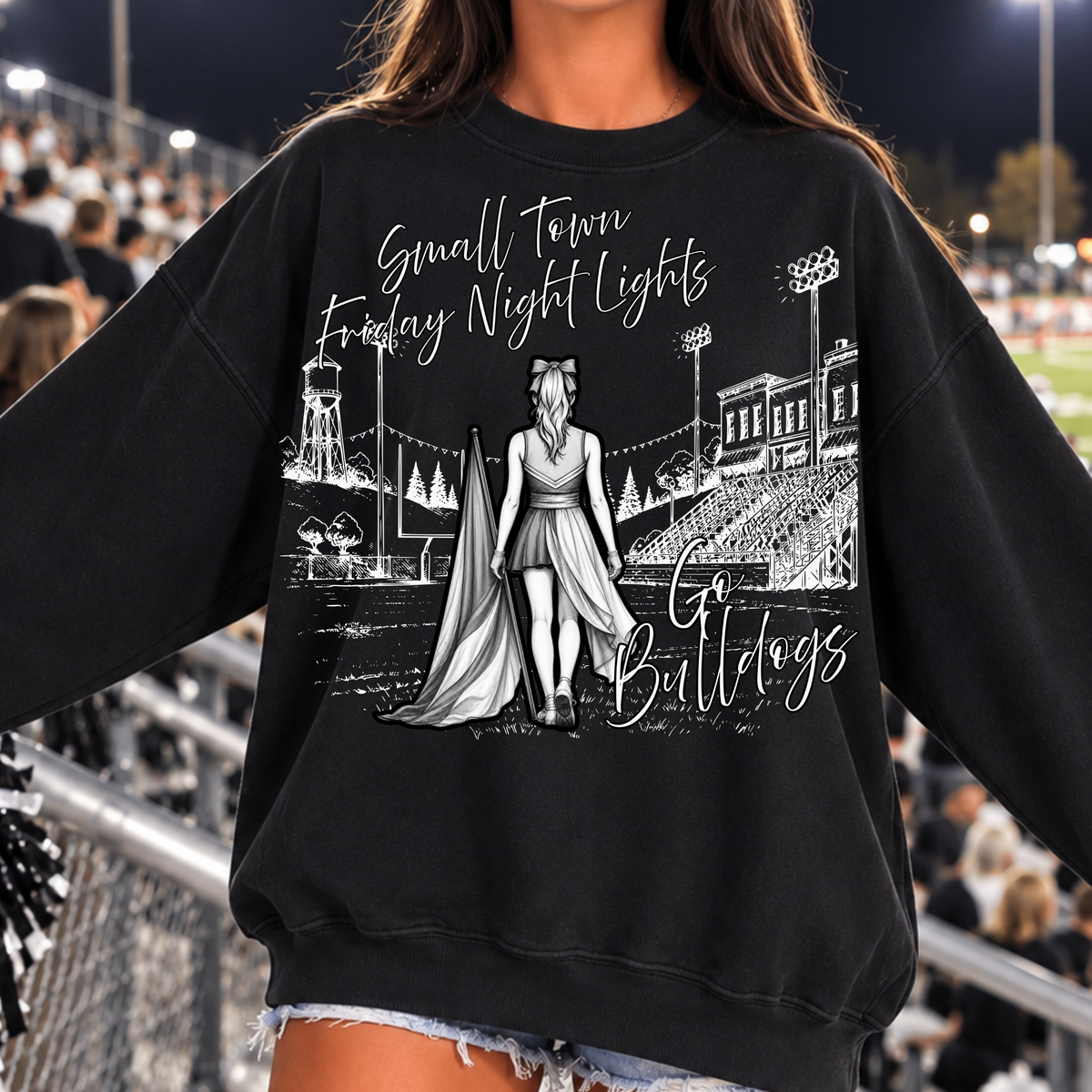 Color Guard Small Town Friday Night Lights Editable Template | *blank mockup included