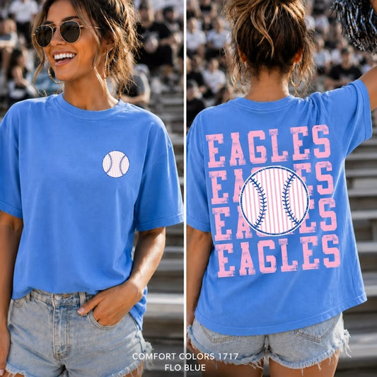 Seersucker Striped Baseball Softball Editable Template | Blank Mockup Included