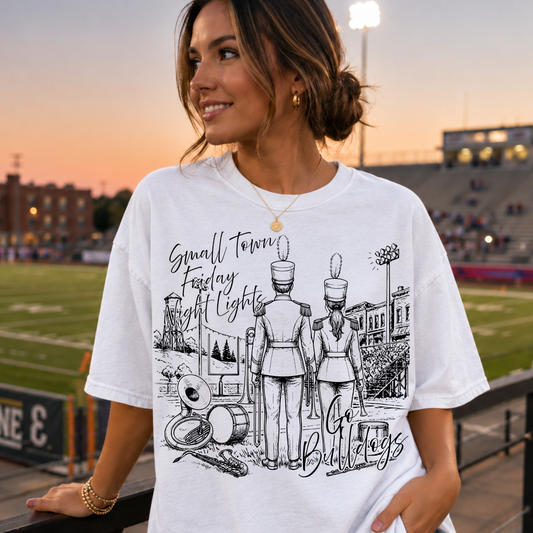 BAND Small Town Friday Night Lights Editable Template | *blank mockup included