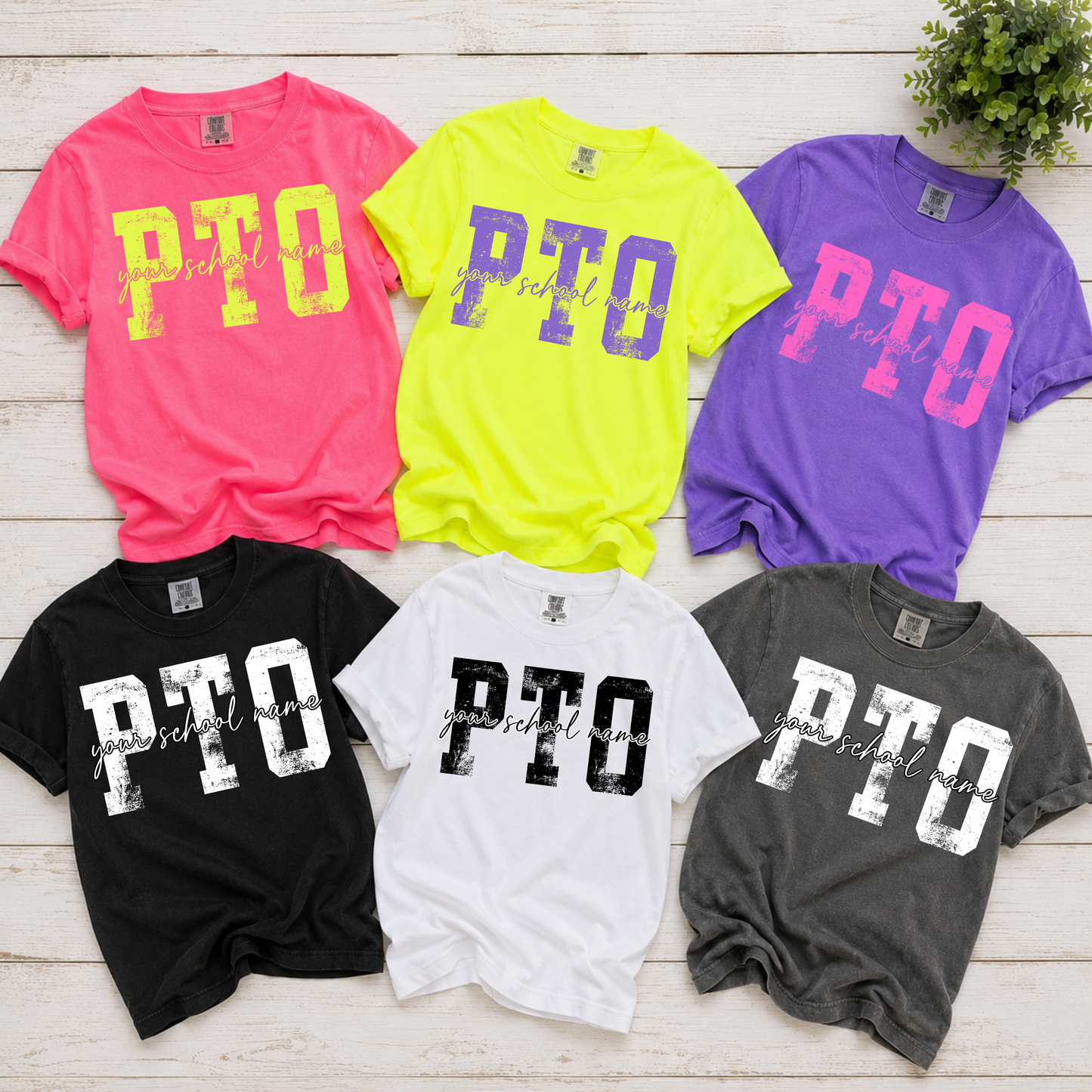 PTO Custom School Name Editable Template | *Blank Mockup Included