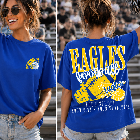 Football School Spirit Mascot Editable Template | *blank mockup included