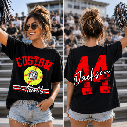 Distressed Baseball Softball with Numbers Editable Template  | *Blank Mockup Included