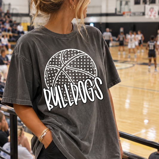 Polka Dot Basketball Editable Template | *blank mockup included