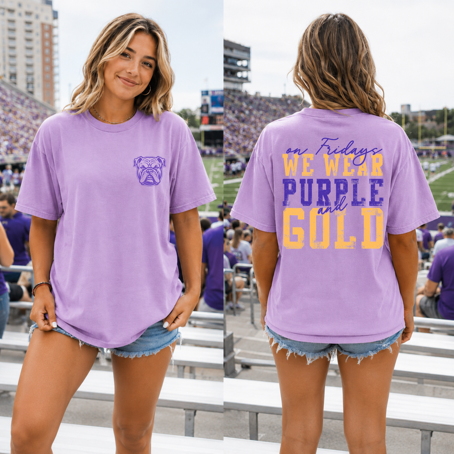 On Fridays We Wear Team Colors Editable Template | *Blank Mockup Included