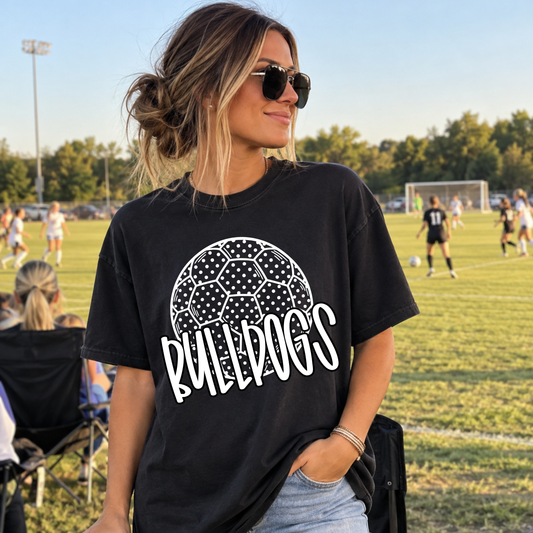 Polka Dot Soccer Editable Template | *blank mockup included