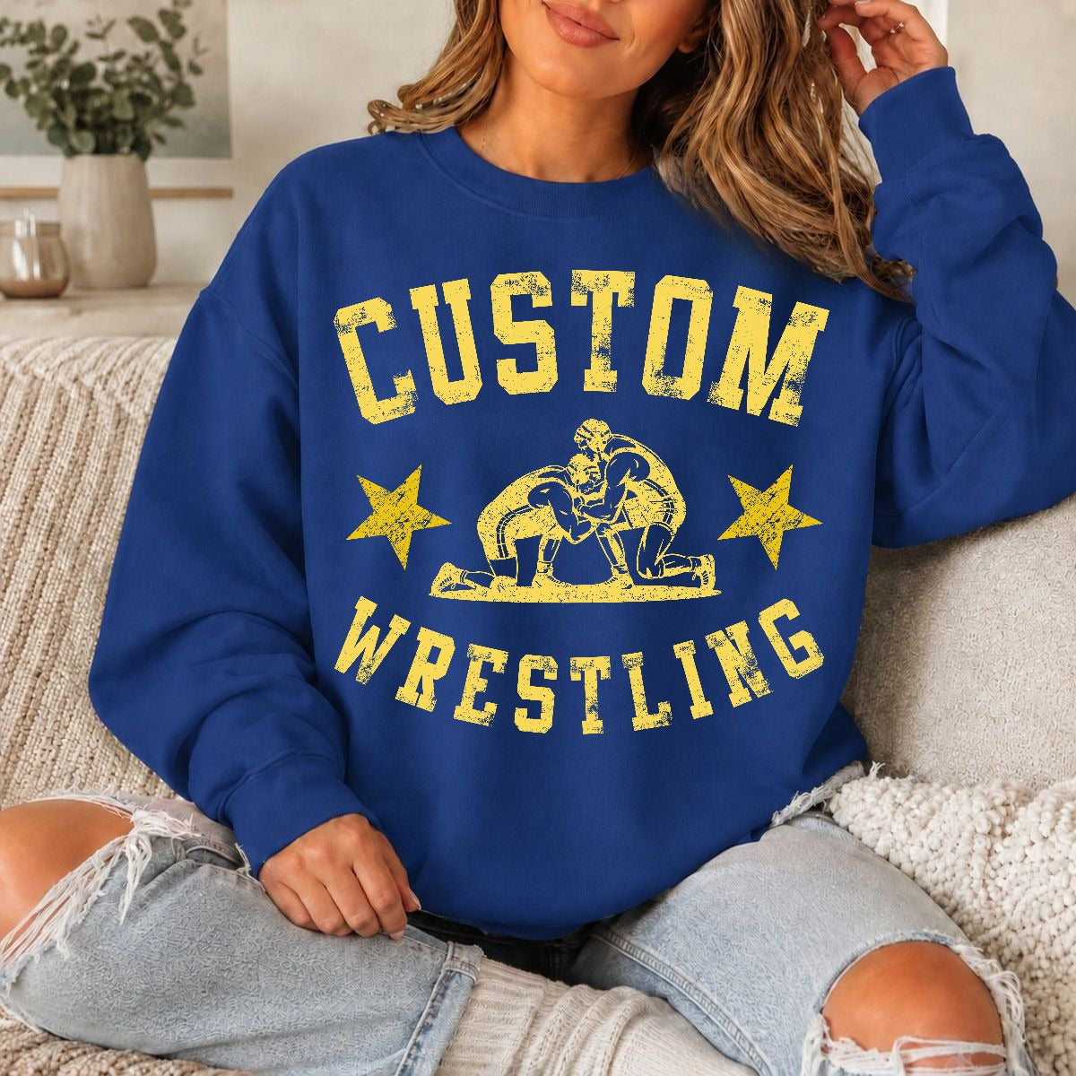 Vintage Wrestling Editable Template  | includes boys and girls versions