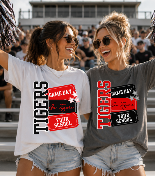 Game Day Tickets Editable Template | *blank mockup included