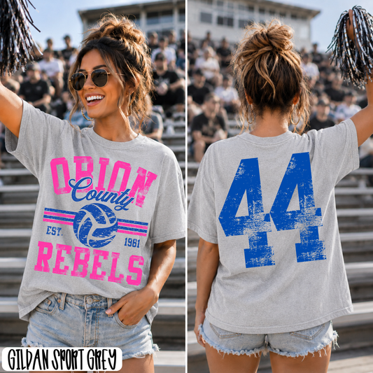 DISTRESSED VOLLEYBALL EDITABLE TEMPLATE | *Blank Mockup Included