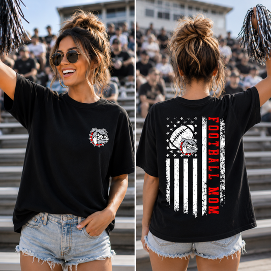 Distressed Football Flag Editable Template | *Blank Mockup Included