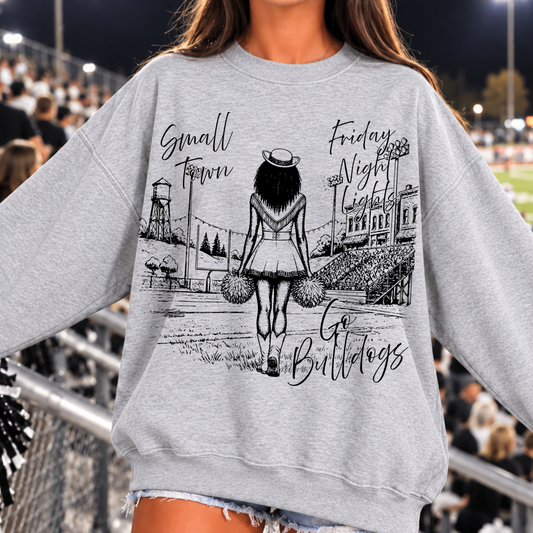 Drill team Small Town Friday Night Lights Editable Template | *blank mockup included