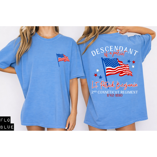 Descendant of a Patriot editable canva template