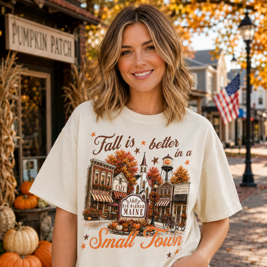 Fall is better in a small town editable template | *blank mockup included