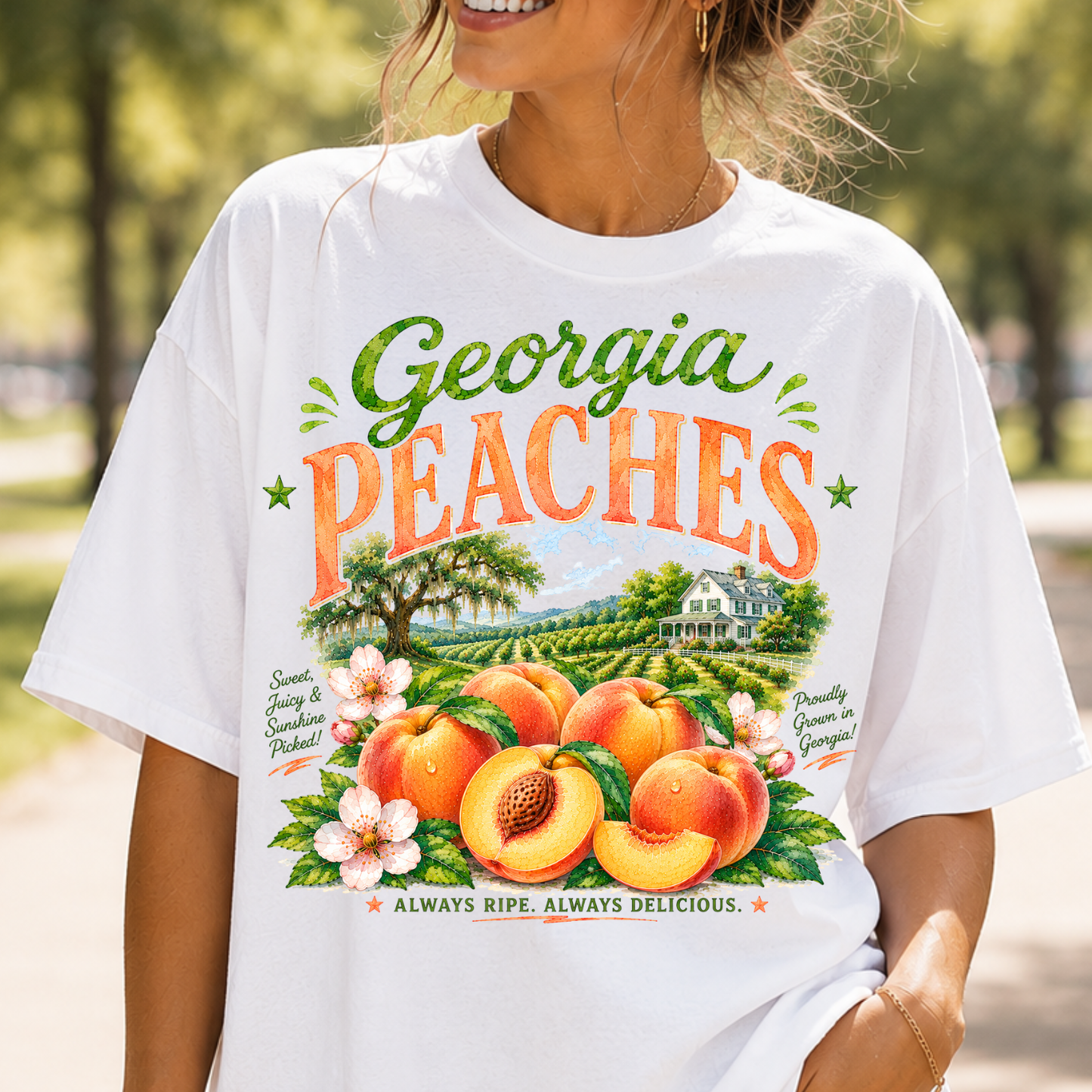 GEORGIA PEACHES WATERCOLOR PNG