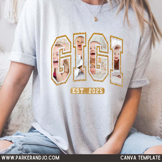 GiGi Est. Custom Date Photo Canva Template