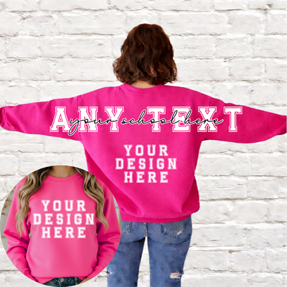 Gildan 18000 Sweatshirt Mockup Bundle FRONT and Back Views - 24 Colors