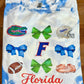 Florida Gators Trendy Coquette Bow Football PNG File