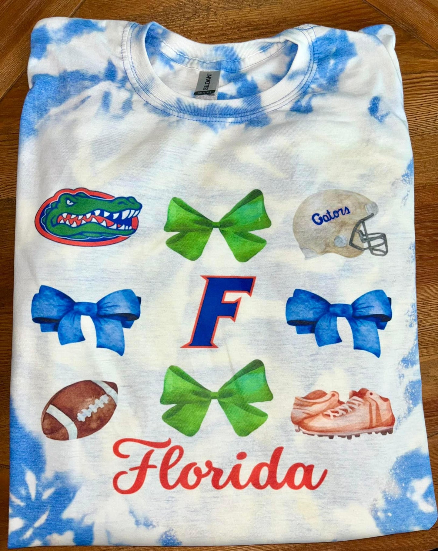 Florida Gators Trendy Coquette Bow Football PNG File