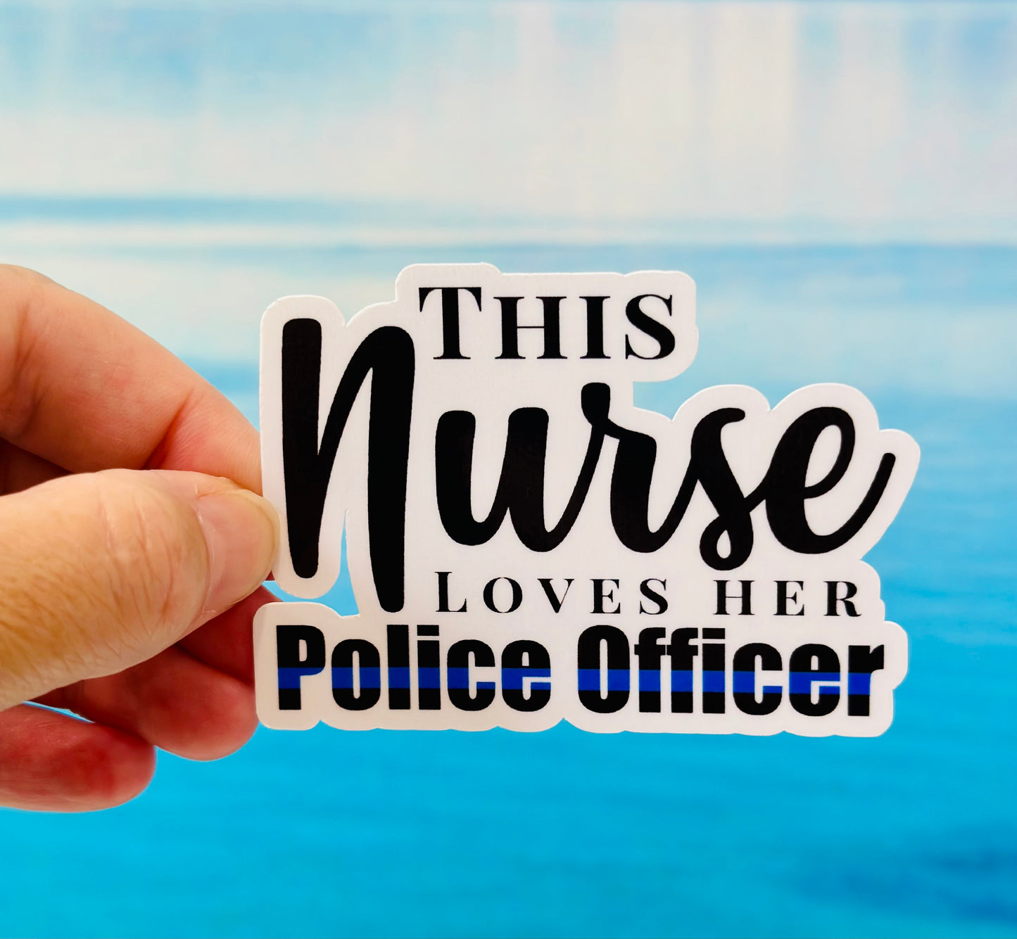 This Nurse Loves Her Police Officer Die Cut Sticker