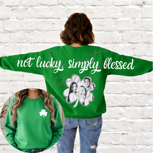 Not Lucky, Simply Blessed Editable Photo Template
