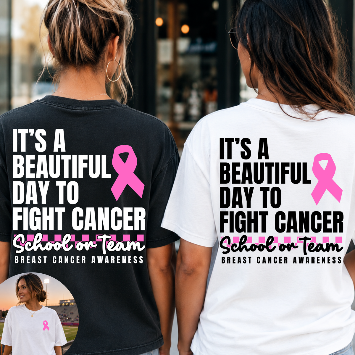 IT’S A BEAUTIFUL DAY TO FIGHT CANCER Editable Template | *blank mockup included