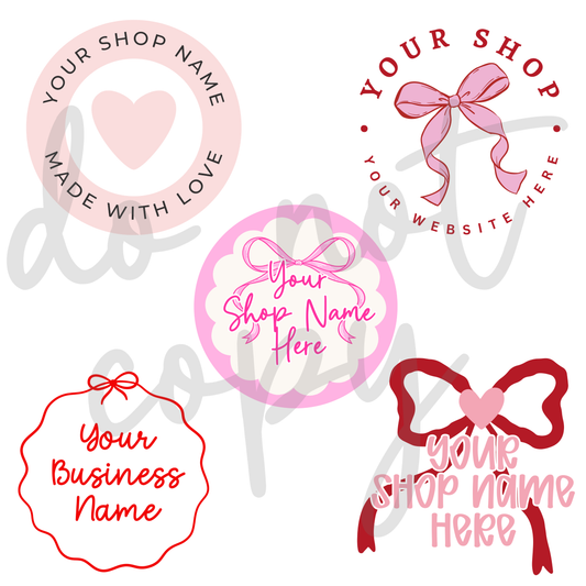 Valentine's Day Editable Business Logo Canva Templates