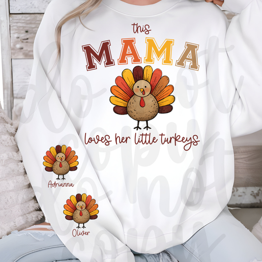 This ____ Loves her little turkeys Editable Canva Template