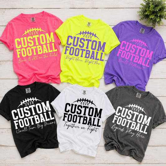 Varsity Football Tagline Editable Template | *Blank Mockup Included