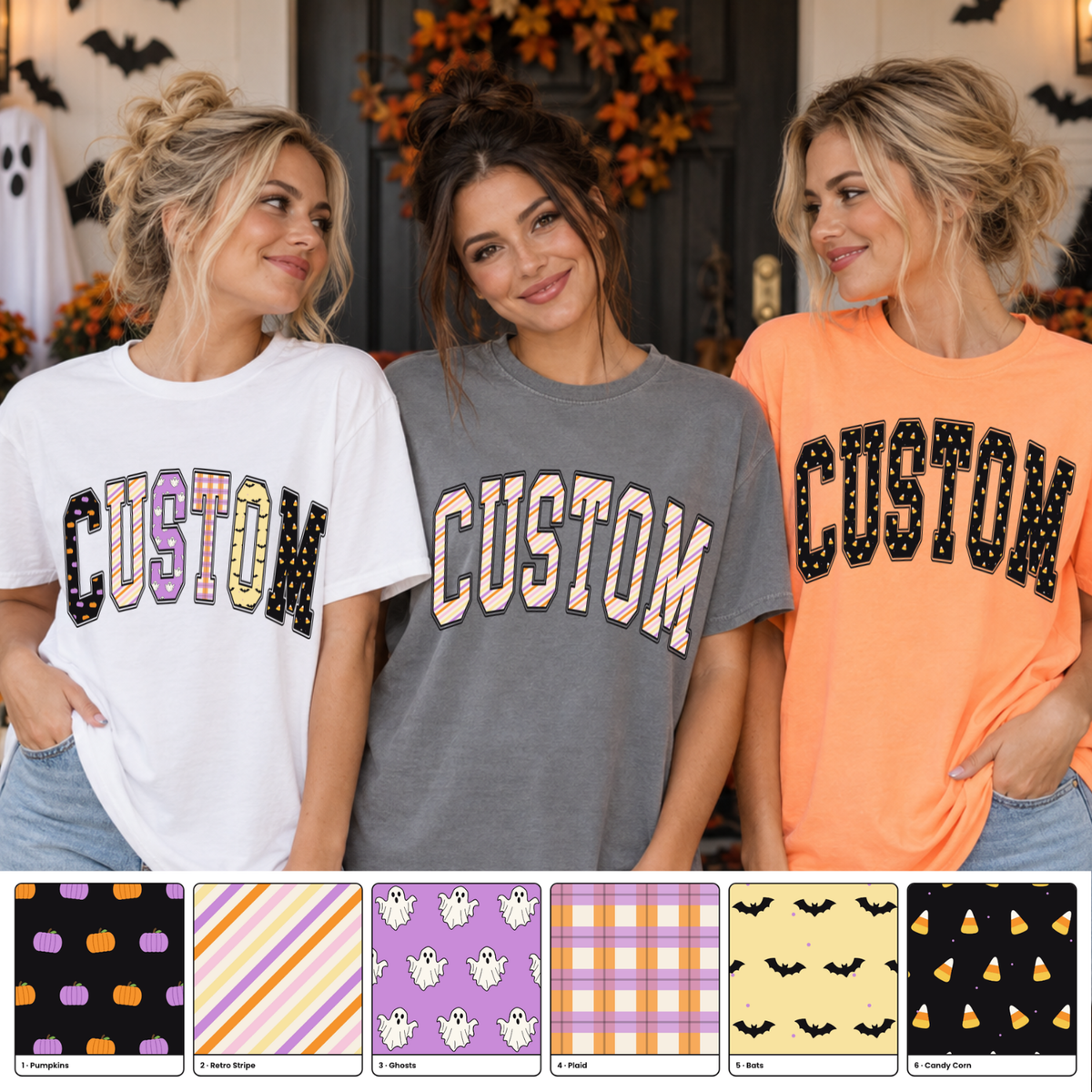 Retro Halloween Collection Varsity Arch Template | Parker & Jo™ Template Studio