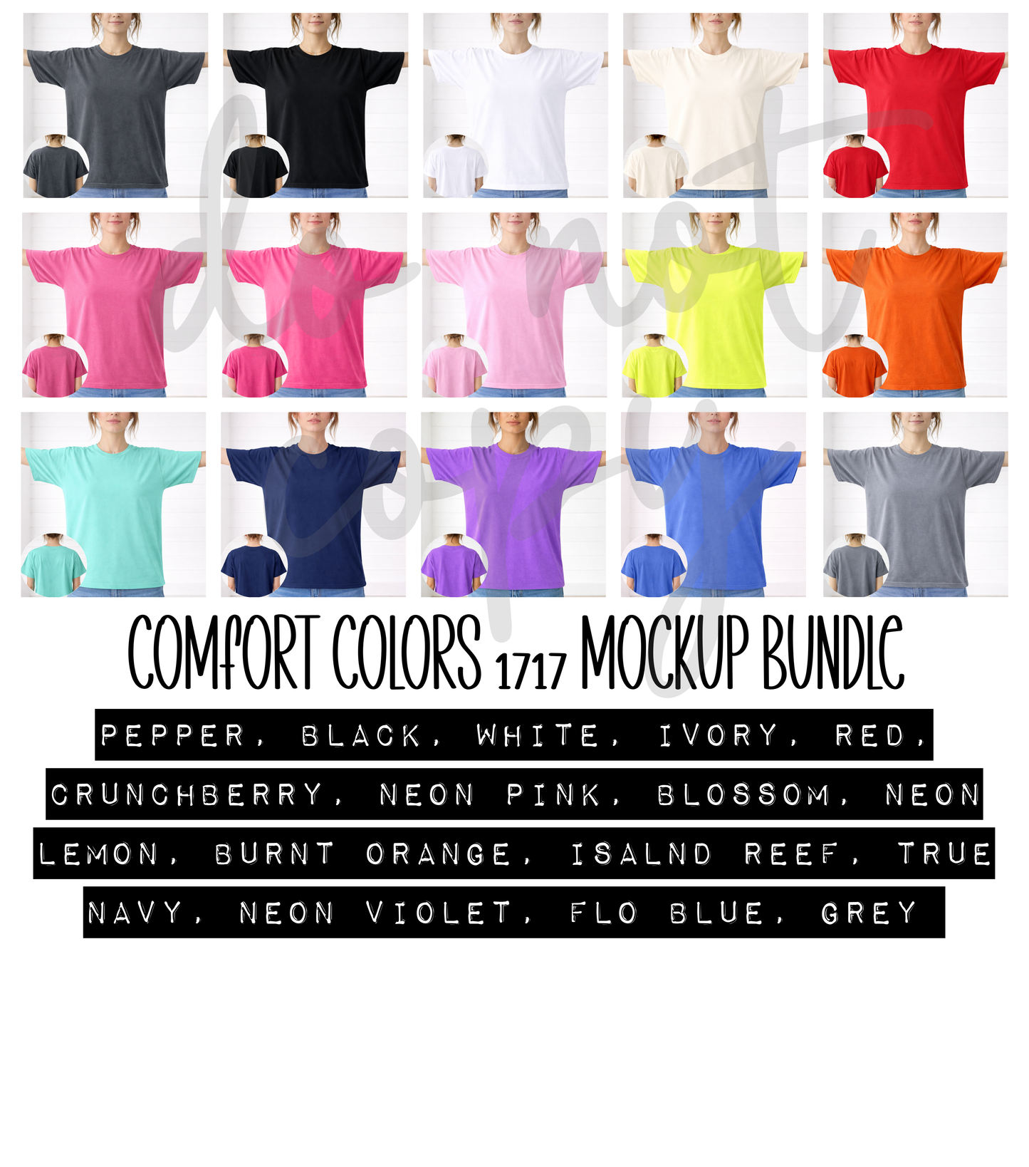 BIG FRONT comfort colors mockups