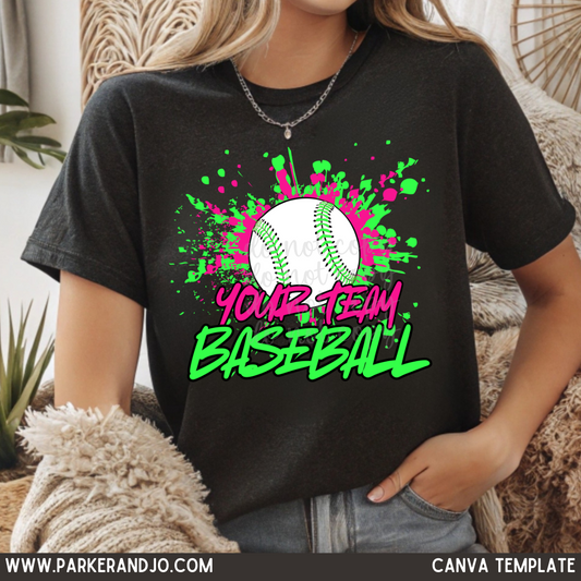 Baseball Splash Canva Template