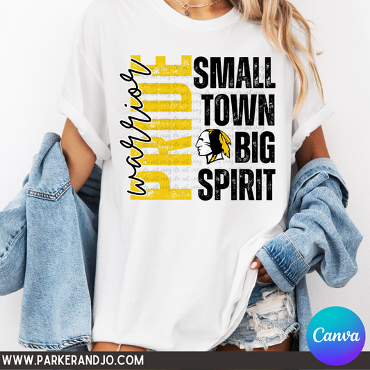 1 Small Town Big Spirit Pride Canva Template