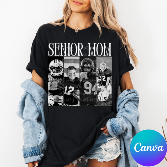 Senior Mom 4 Photo Canva Template