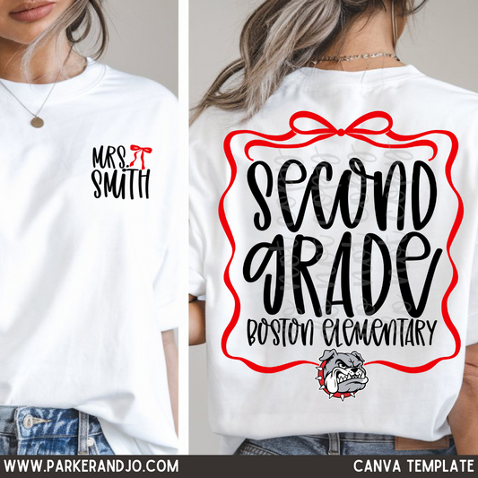 Bow Custom Grade School Canva Template