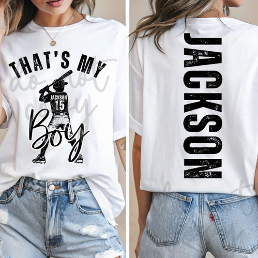 baseball softball thats my boy thats my girl editable canva template