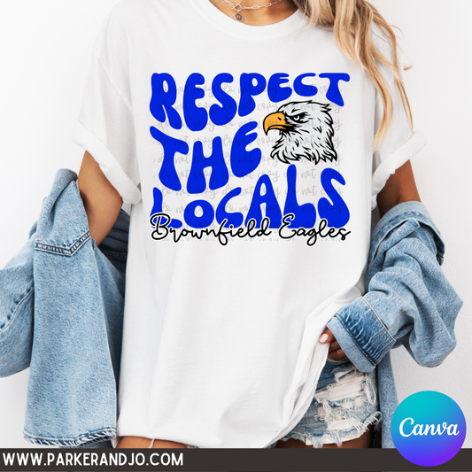 Respect the Locals Mascot Canva Template